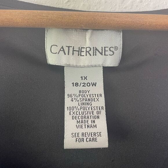 Catherines‎ Women’s Blue Black Stripe Fringe Dress Plus Size 1X (18/20) - Picture 5 of 6